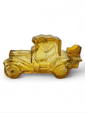 Vintage Avon *Read Description Packard Roadster Amber Glass Cologne Bottle 1970s